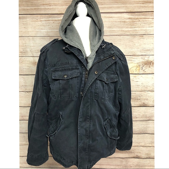 levi's hooded military trucker jacket